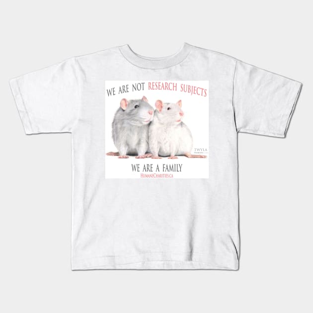 Ratties: Not test subjects! Kids T-Shirt by Sassy Vegan Stuff